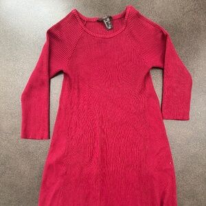Forever 21 Girls Ribbed Red Sweater dress - Girls 11/12
